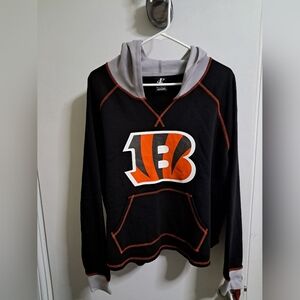 Cincinnati BengalsWomen's Logo Athletic Black Cincinnati Bengals Boom Fleece XL